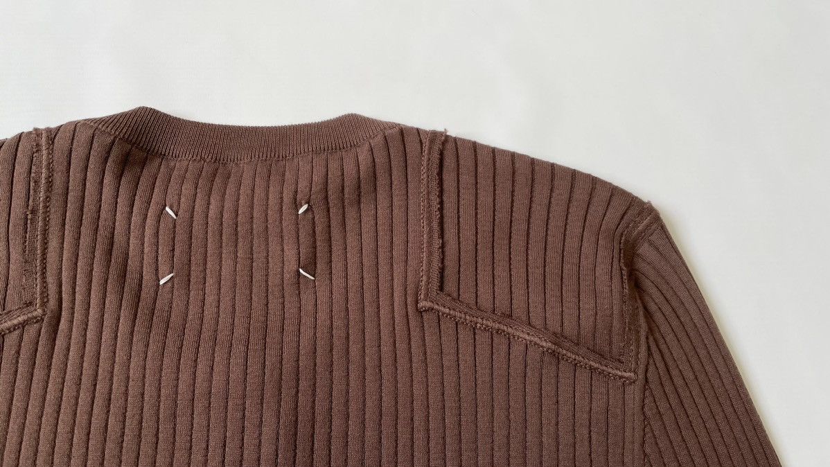 Maison Margiela S/S 20 ‘Destroyed’ Ribbed Military Sweater Size US M / EU 48-50 / 2 - 16 Thumbnail