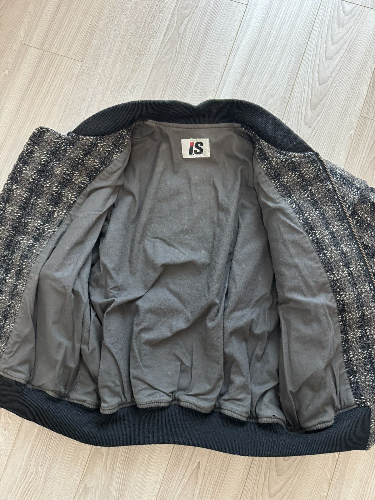 Issey Miyake Issey Miyake x Tsumori Chisato 80s IS TEAM Logo Tweed Jacket Size US M / EU 48-50 / 2 - 14 Thumbnail
