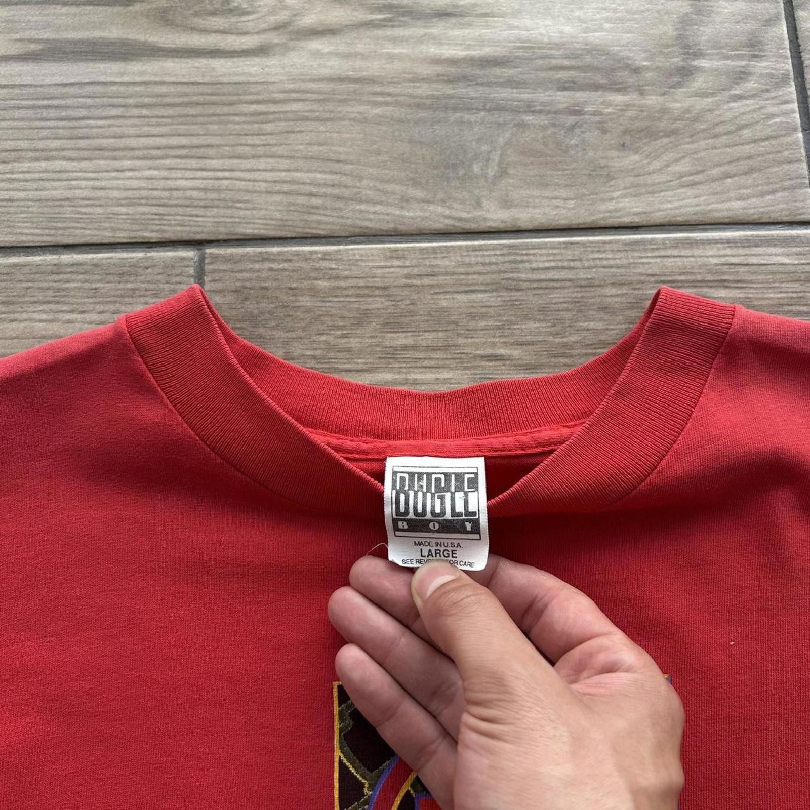Bugle Boy Vintage 90’s Red Bugle Boy Skater T-Shirt Size US L / EU 52-54 / 3 - 5 Thumbnail