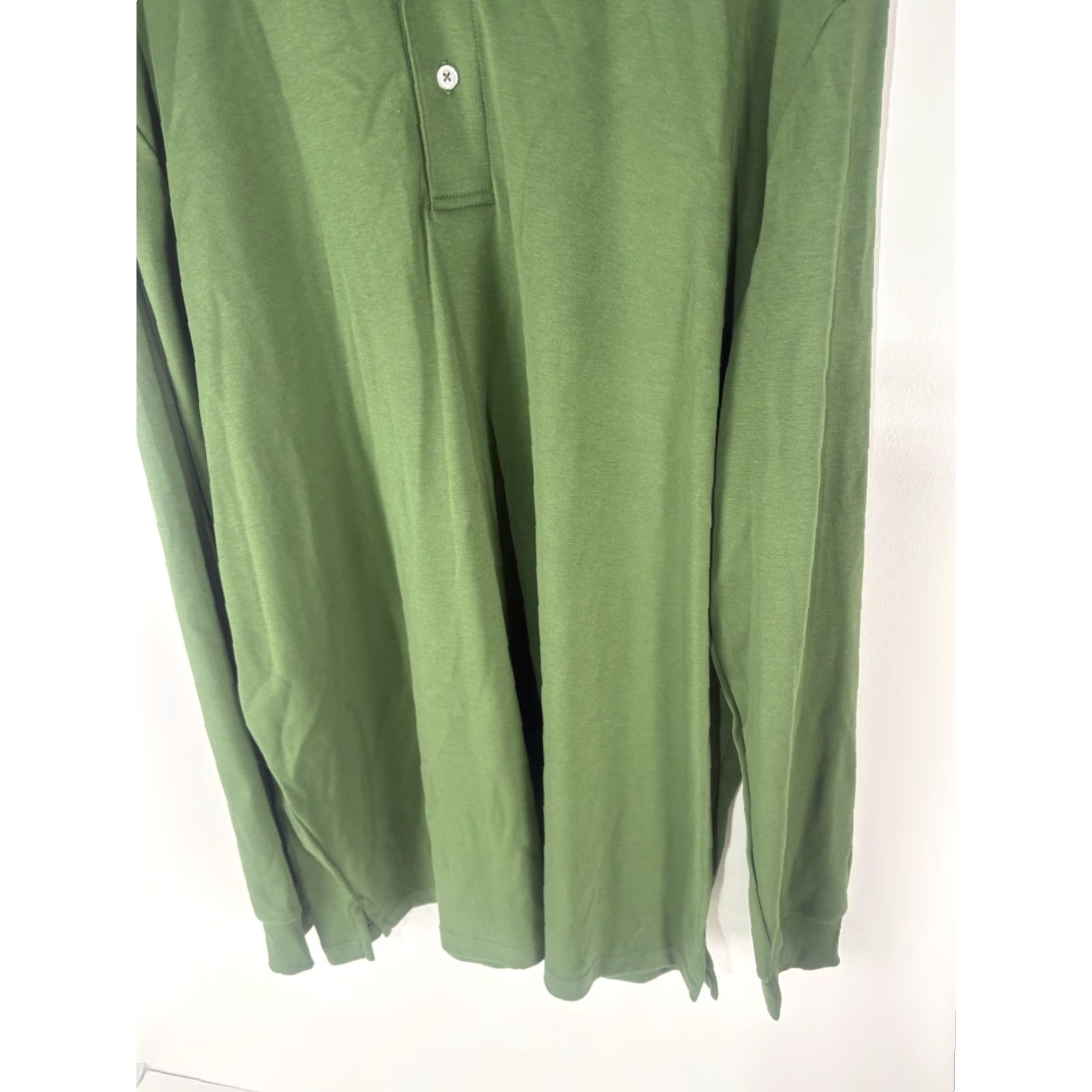 Lands' End Lands' End Polo Shirt Men’s XXL/T Green 3 Button Knit Cotton 100% Casual Classic Preppy Golf Shirt Mens Polo 3 Button Lands End Shirt Size US XXL / EU 58 / 5 - 3 Thumbnail