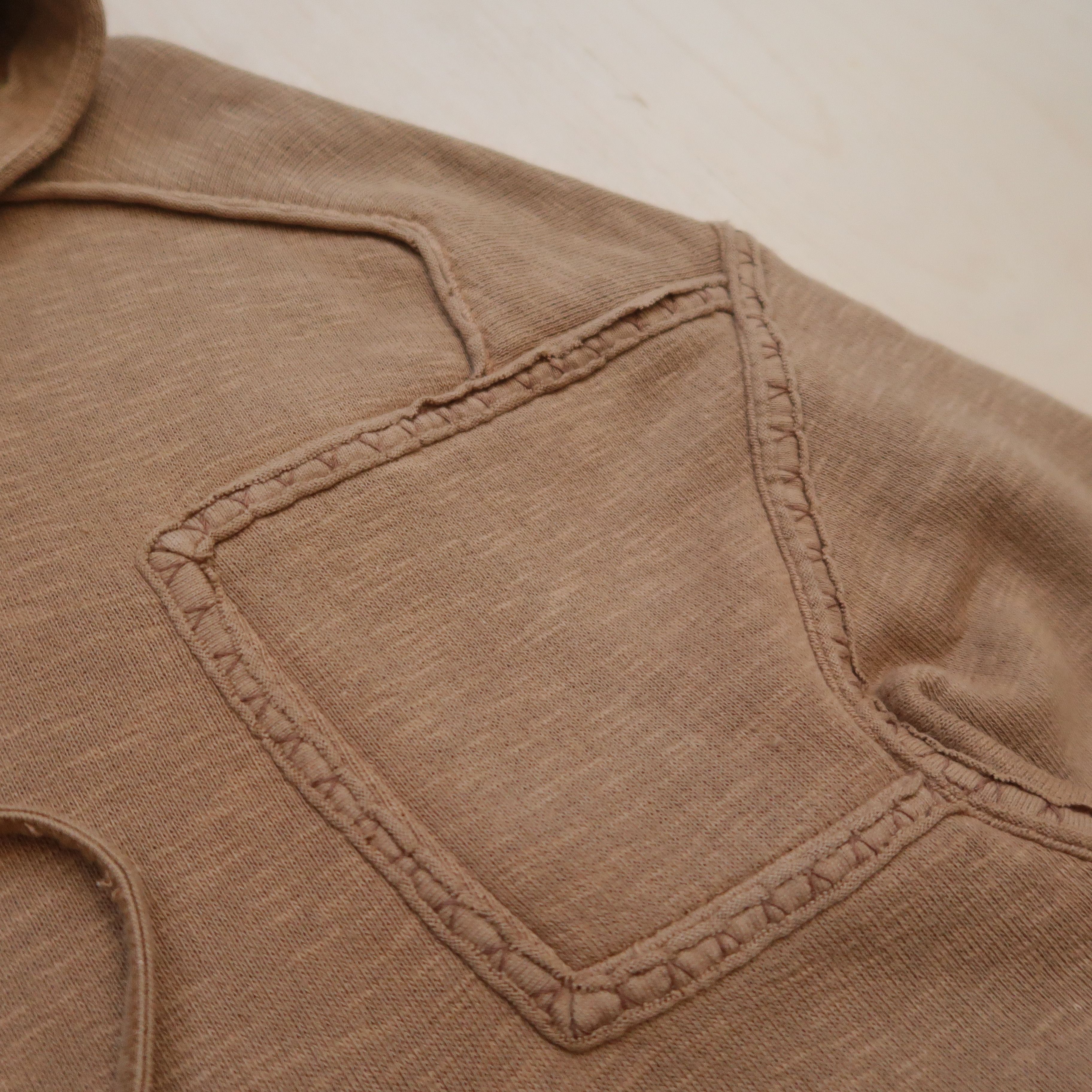 1990s Marithe Francois Girbaud Patchwork Brown Hoodie