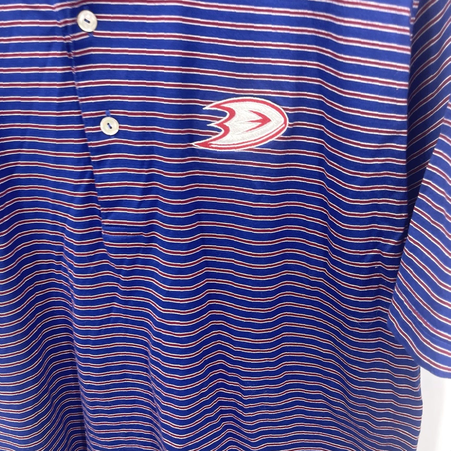 Peter Millar Peter Millar Polo Shirt Men M Red Blue Striped Short Sleeve Golf Preppy Dad Size US M / EU 48-50 / 2 - 7 Thumbnail
