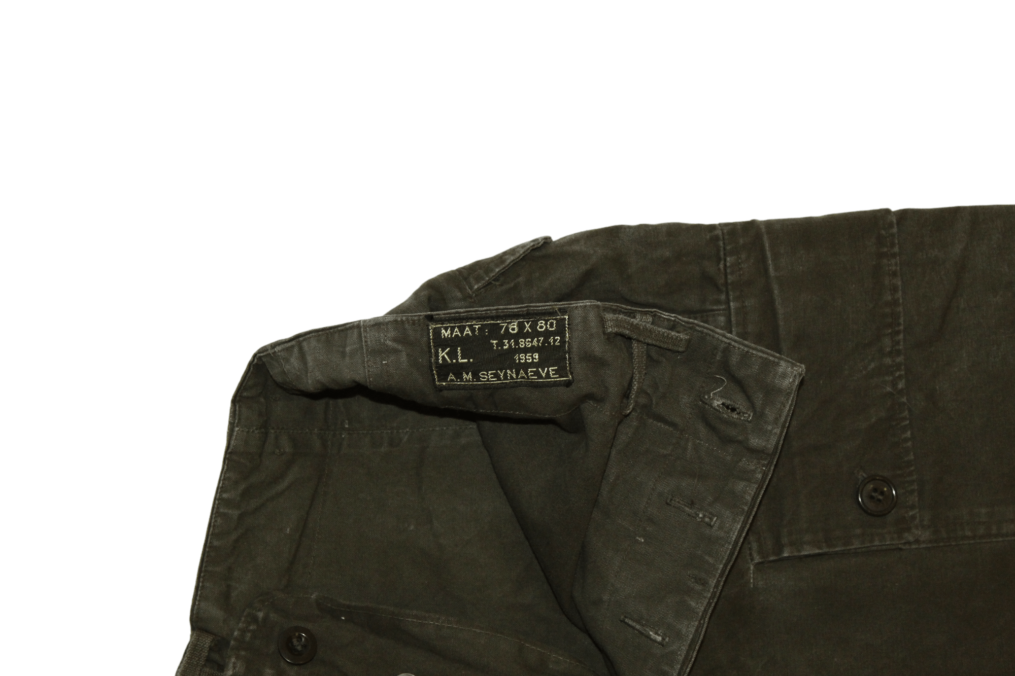 Buzz Rickson's 1959 A.M. Seynaeve Army Surplus Coated Utility Cargo Pant Size US 32 / EU 48 - 3 Thumbnail