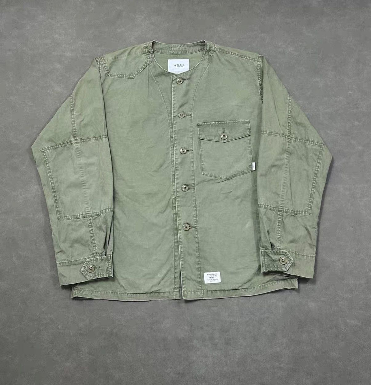 Wtaps WTAPS SCOUT LS Washed Collarless Shirt Jacket J16 Size US M / EU 48-50 / 2 - 1 Thumbnail
