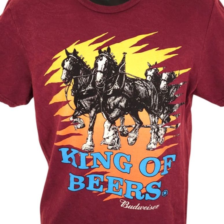 Budweiser Budweiser T Shirt Mens Size Small Red King Of Beers Breweriana Clydesdale Horses Shirt Mens Small Red Budweiser Breweriana Beer Themeистics Size US S / EU 44-46 / 1 - 2 Thumbnail