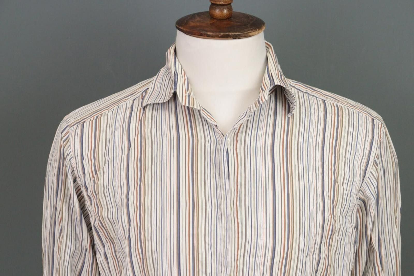 Etro Etro Multicolor Stripe Button Dress Shirt Size 42 Size US M / EU 48-50 / 2 - 4 Thumbnail
