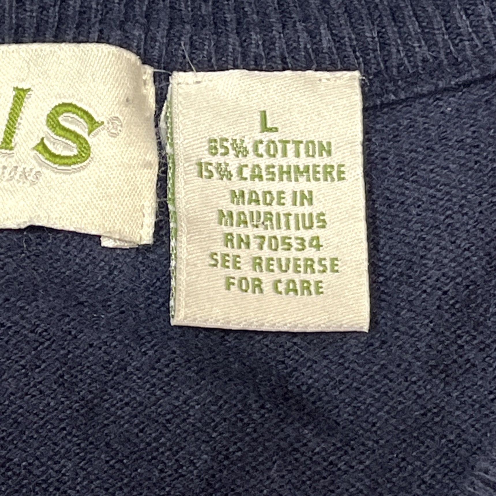 Orvis Orvis Sweater Mens Medium BLUE Cashmere Cotton V-Neck Knit Pullover Classic Navy Blue, Regular Fit, All Seasons, Office, Casual, Preppy, Pullover Size US M / EU 48-50 / 2 - 4 Thumbnail