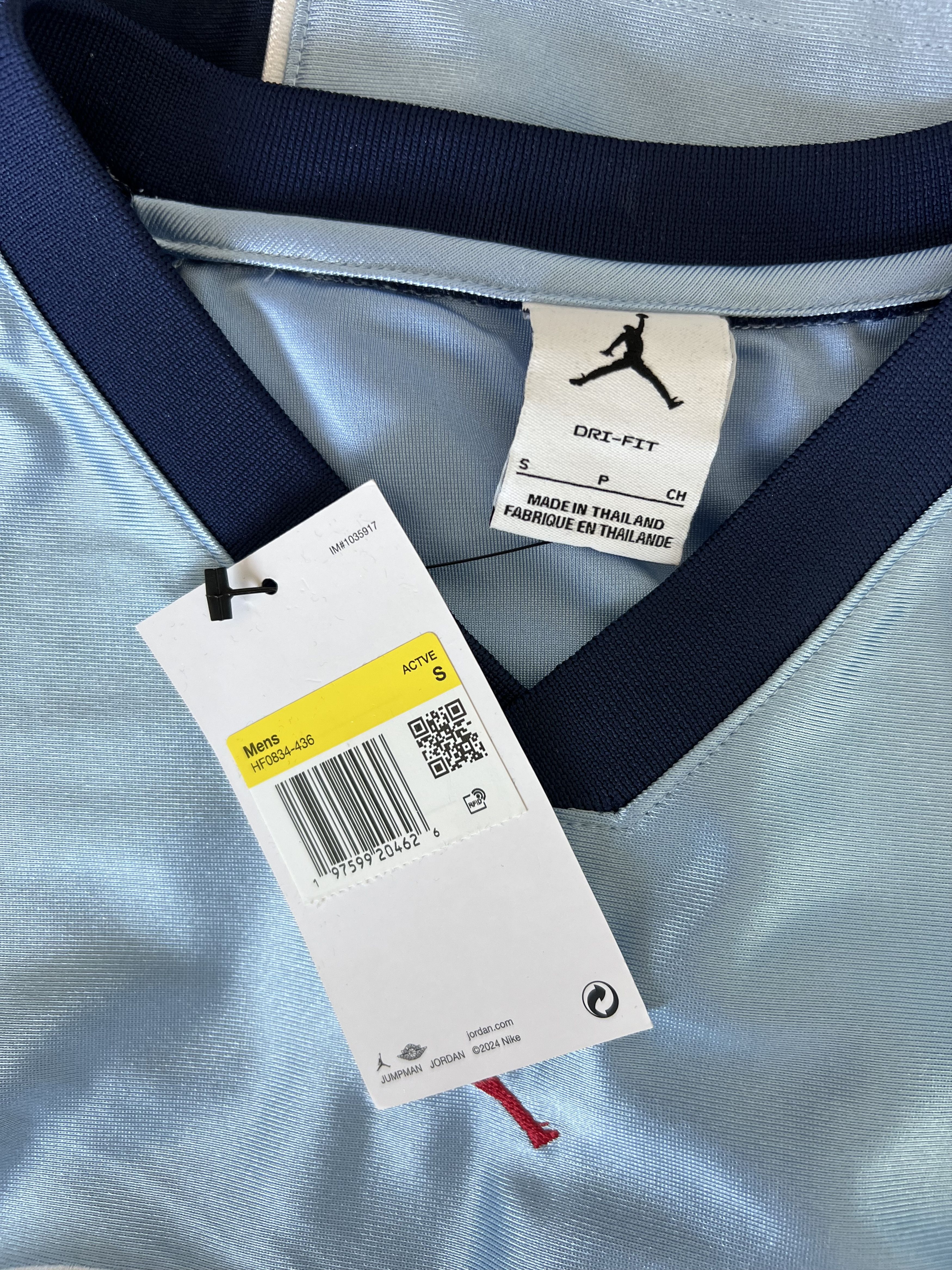 Jordan Brand × Supreme Supreme Jordan Warm Up Jersey in Light Blue Size US S / EU 44-46 / 1 - 7 Thumbnail