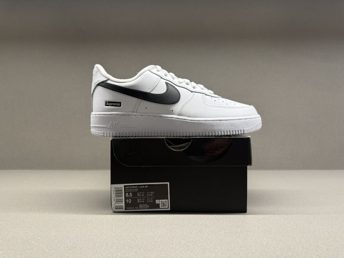 Nike × Supreme Nike Air Force 1 Low Supreme White Black Size US 8.5 / EU 41-42 - 3 Thumbnail