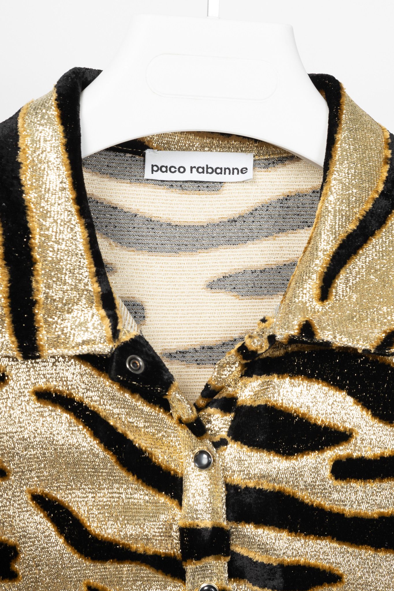 Paco Rabanne Paco Rabanne AW19 Gold Tiger Jacquard Metallic Maxi Dress Size M / US 6-8 / IT 42-44 - 4 Thumbnail