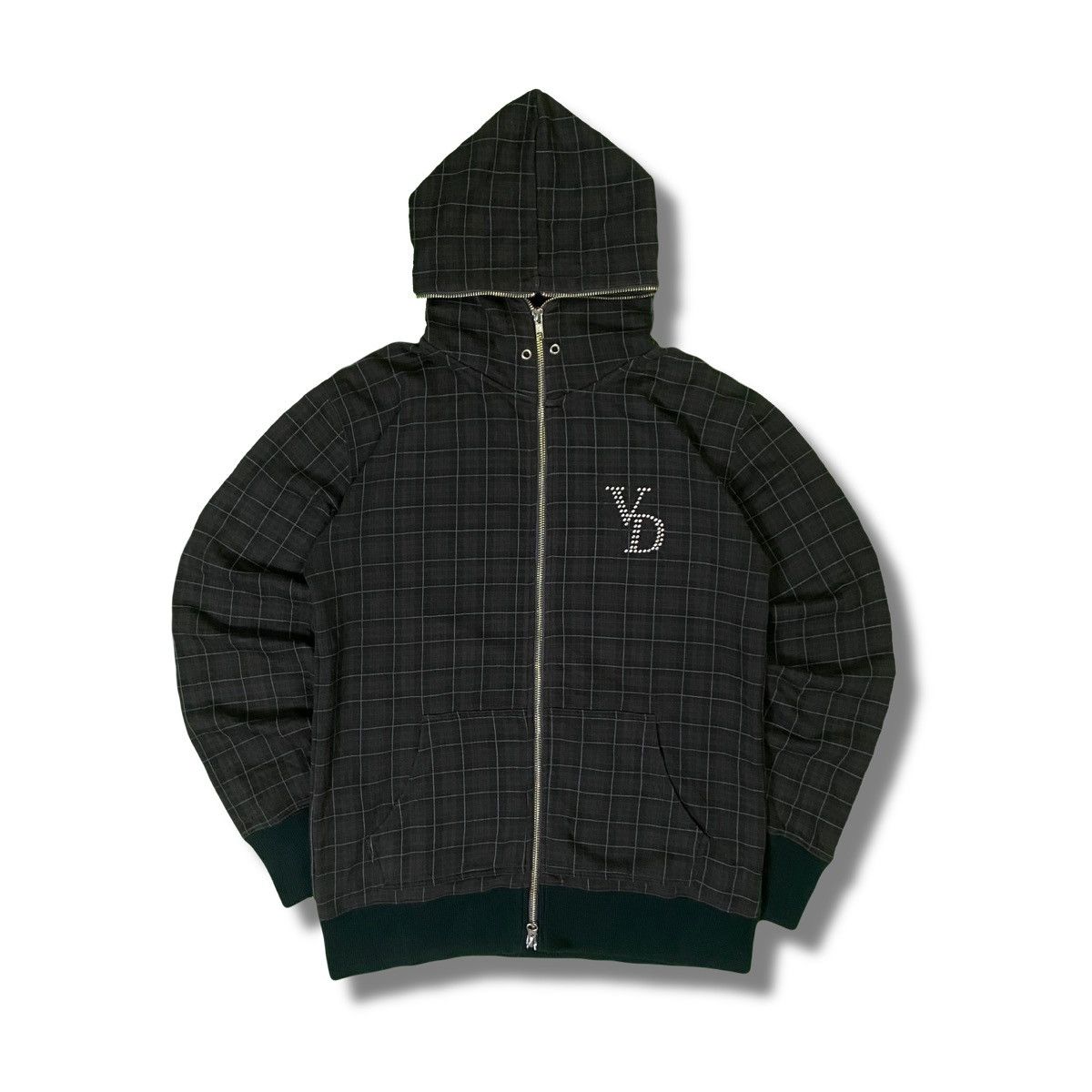 2000s VonDutch Full Zip Hoodie Tartan