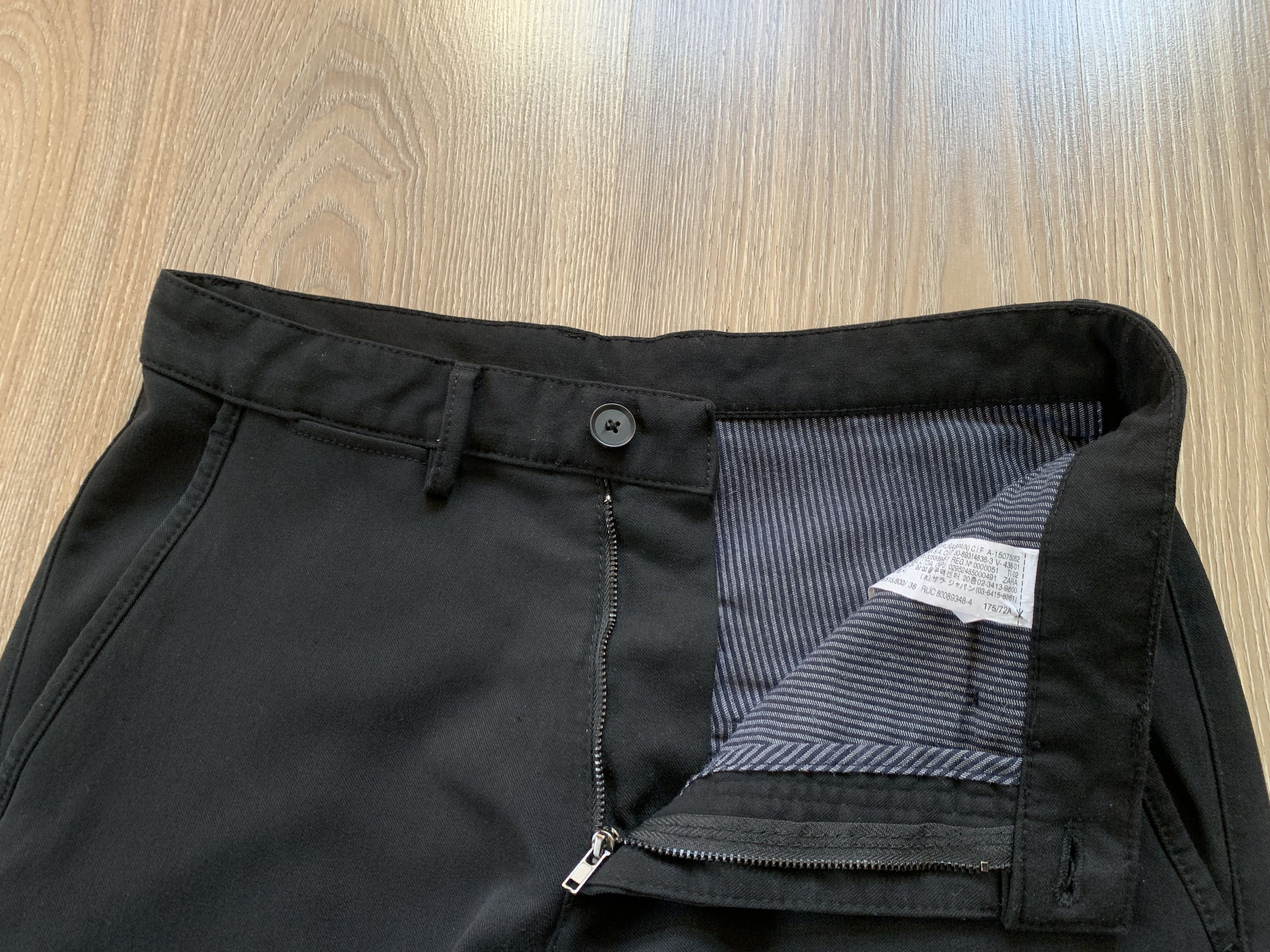 Zara Zara Black Classic Stretch Trousers Pants Size US 29 - 5 Thumbnail