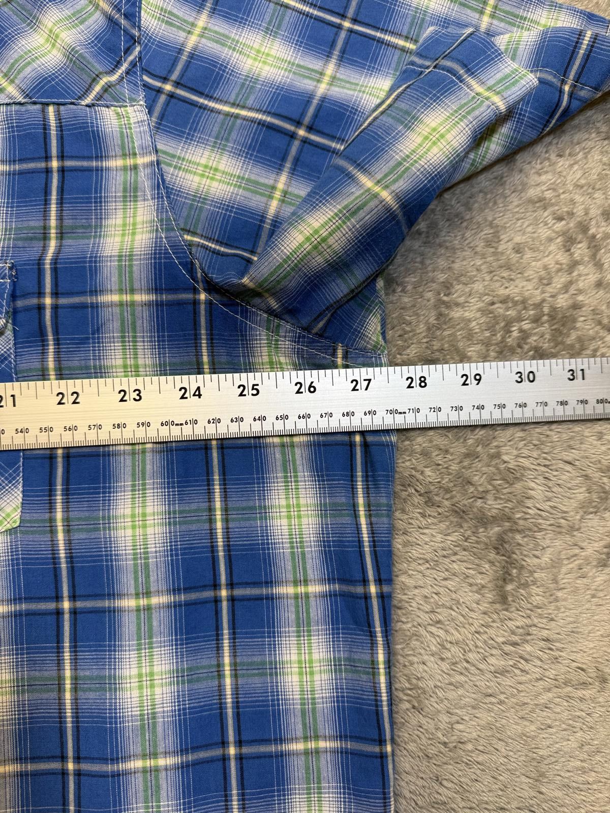 Other Vintage Blue Plaid Western Pearl Snap Shirt Size 48R - 4 Thumbnail