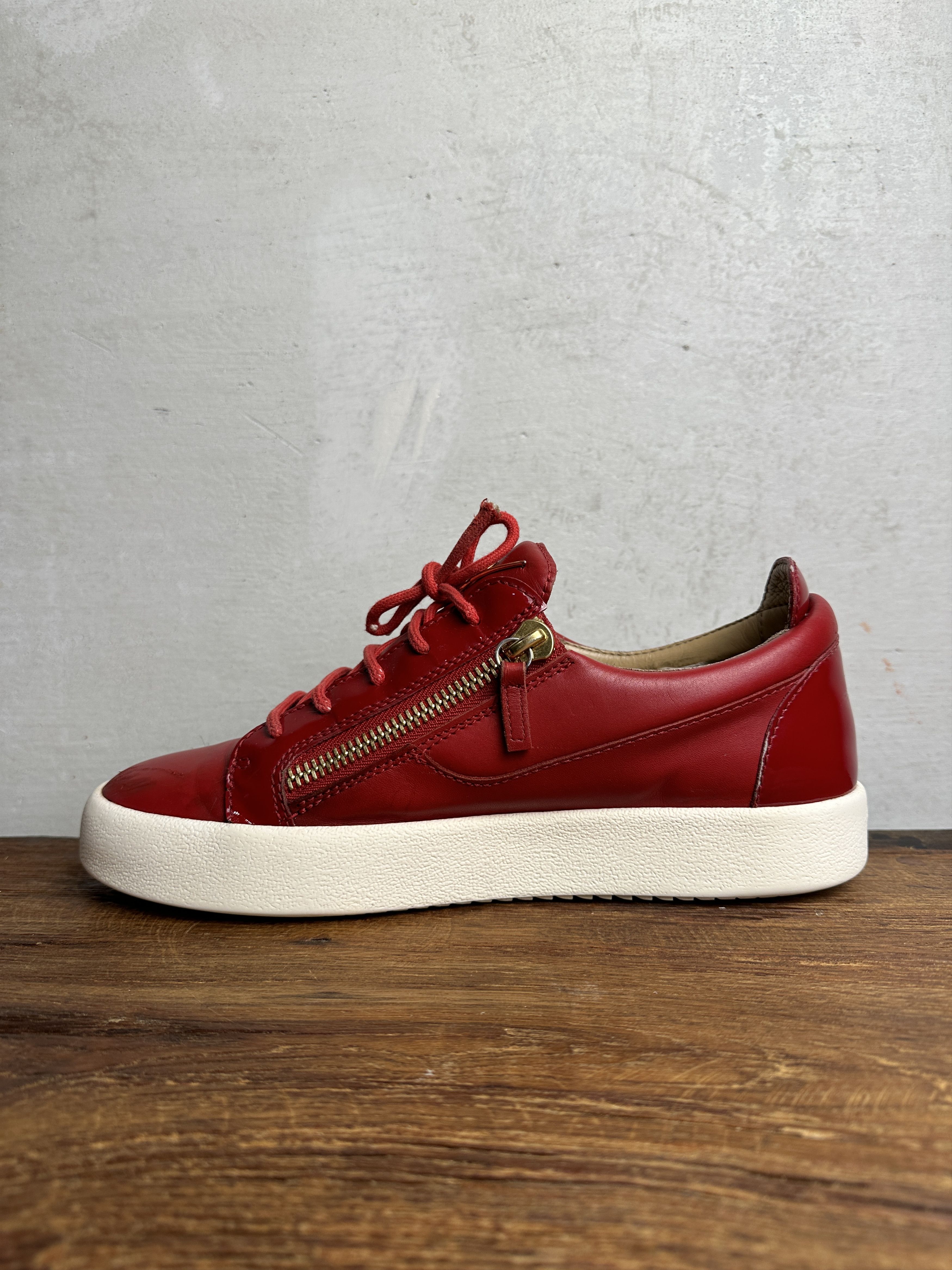Giuseppe Zanotti Giuseppe Zanotti Red Signature Frankie Sneakers Size US 9 / EU 42 - 4 Thumbnail