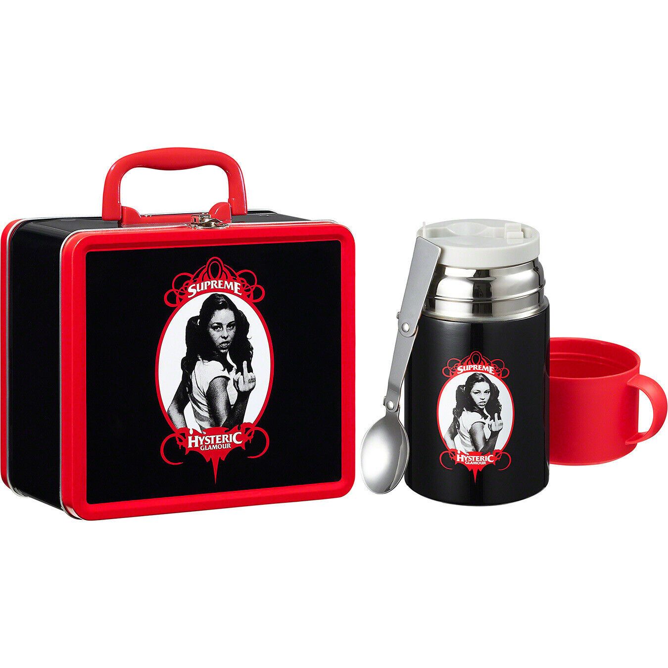 Supreme x HYSTERIC GLAMOUR Lunchbox Set Brand New SS21