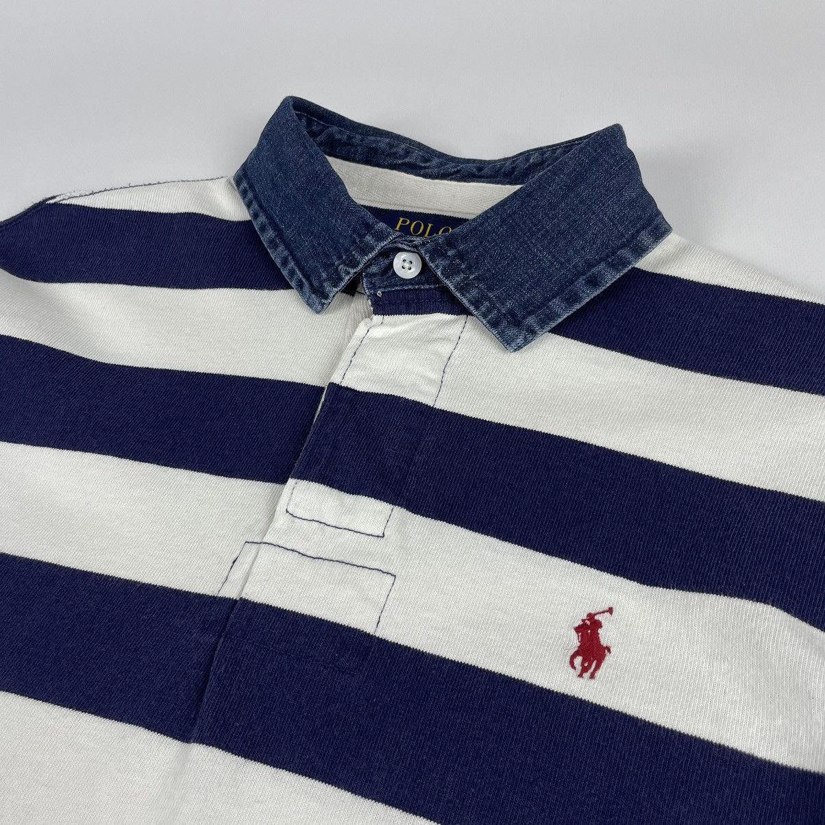 Polo Ralph Lauren Polo Ralph Lauren Vintage Rugby Striped Long Sleeve Size US XL / EU 56 / 4 - 6 Thumbnail