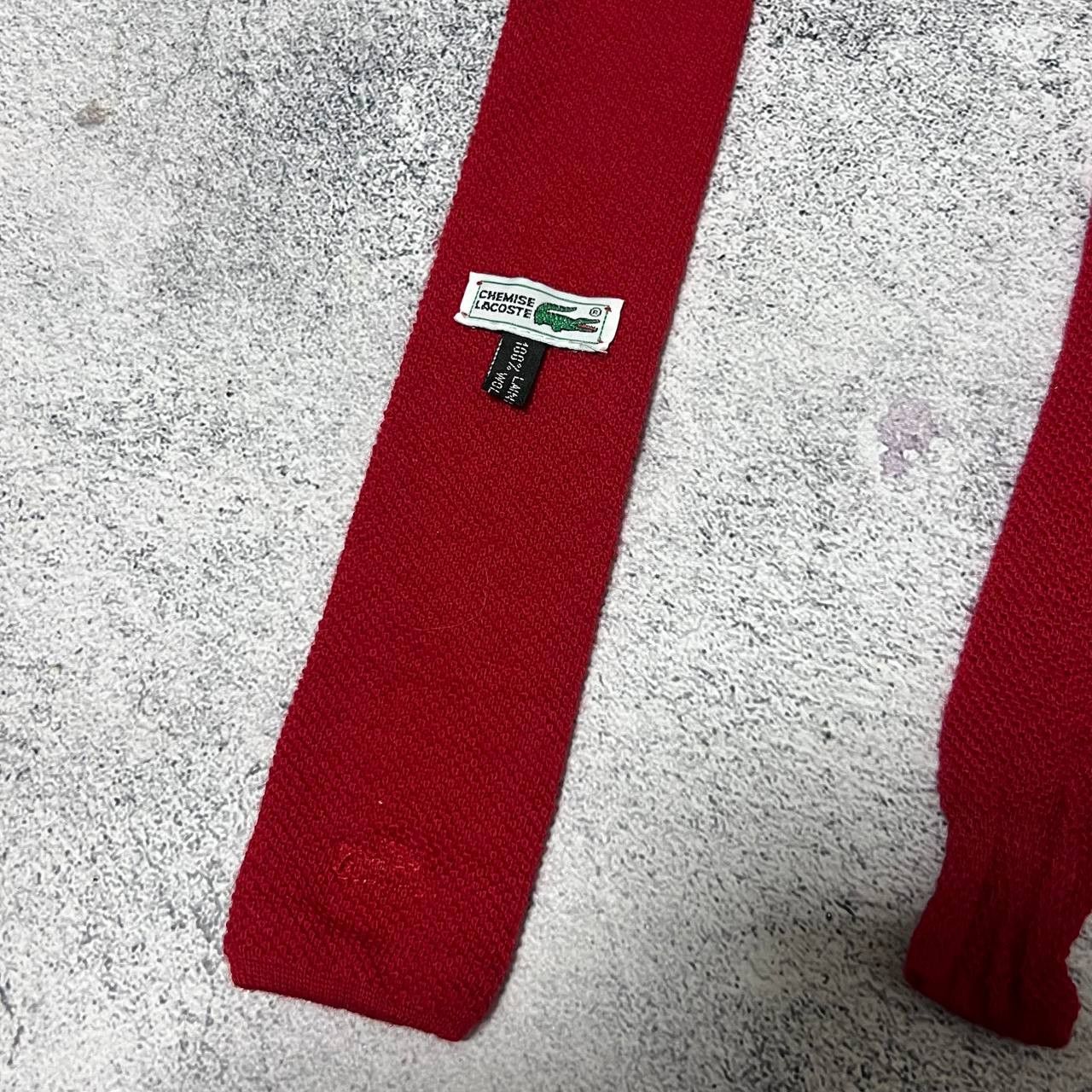 Lacoste Vintage Wool Tie Lacoste Chemise Red Size ONE SIZE - 4 Thumbnail