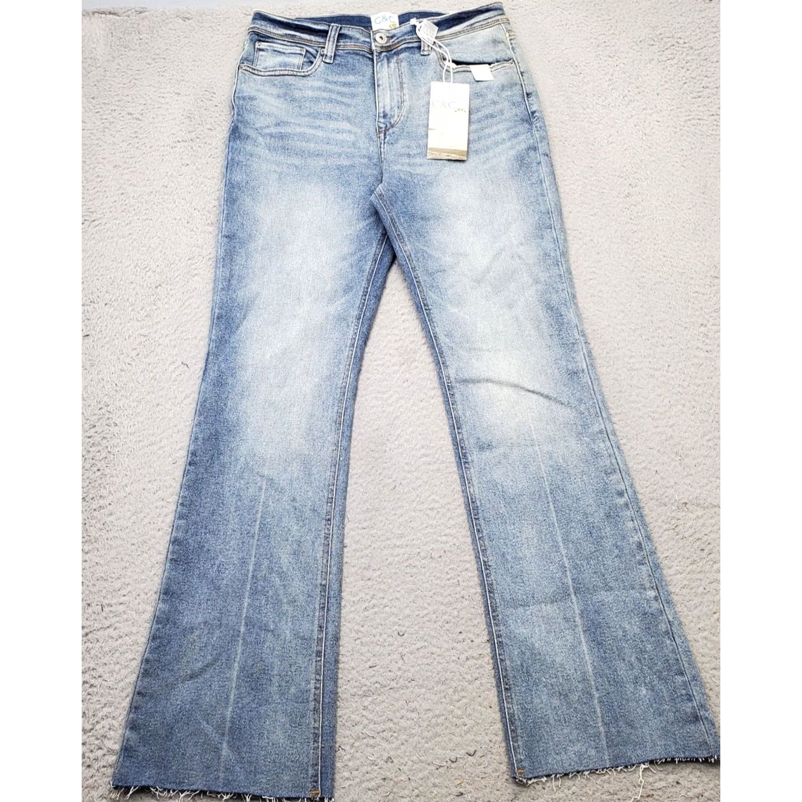 Vintage C&C California Womens Size 10 Bootcut Jeans Blue Denim Casual High Rise Frayed Hem Denim Jeans Size 32" / US 10 / IT 46 - 2 Thumbnail