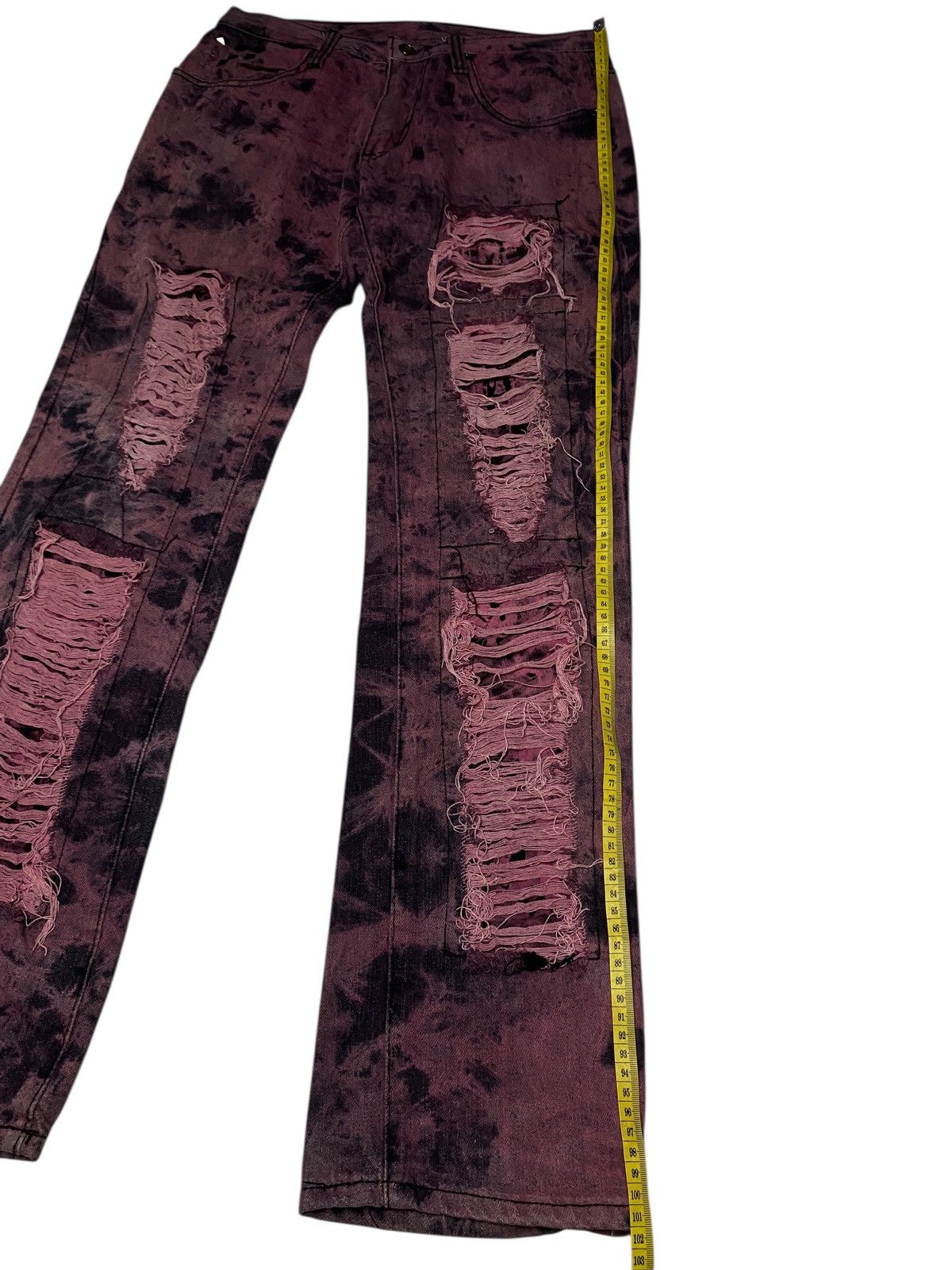 Hysteric Glamour Bernings Sho Acidwash Distress Straight Jeans Size US 28 / EU 44 - 9 Thumbnail