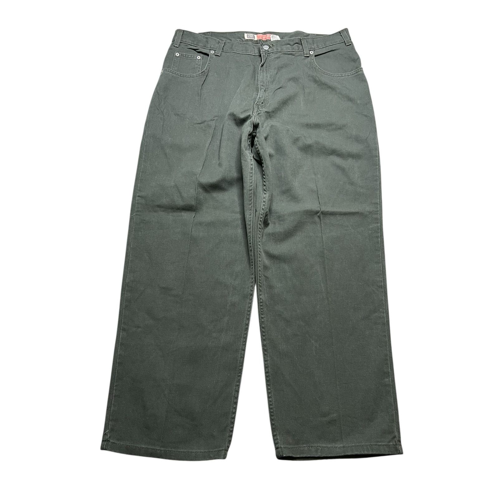 Faded Glory Vintage 80s Faded Glory Pants Green Denim 40x30 (38x29) Size US 40 / EU 56 - 1 Thumbnail