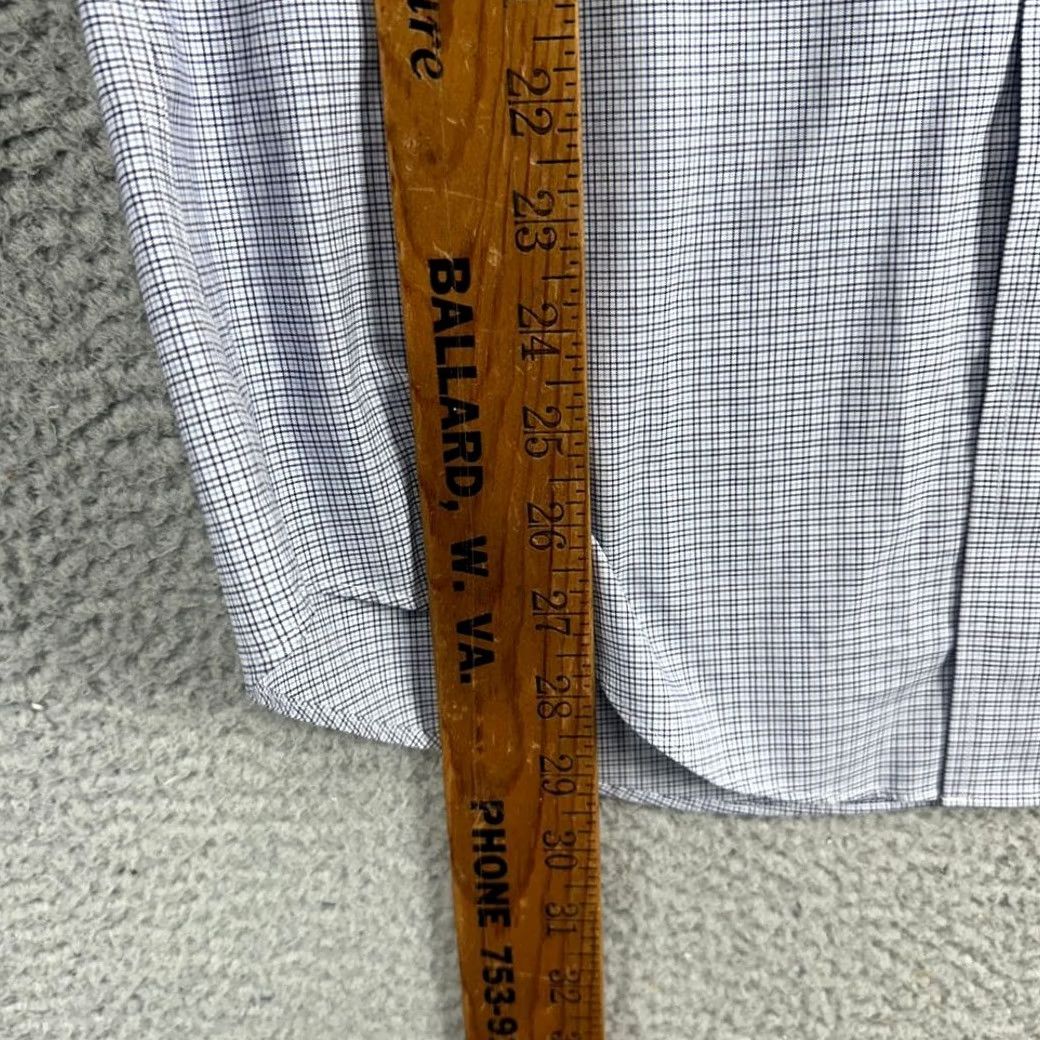 Jos. A. Bank Jos. A. Bank Shirt Mens 15-35 Traveler Blue Plaid Dress Tailored Fit Button Up Shirt Size 40R - 7 Thumbnail