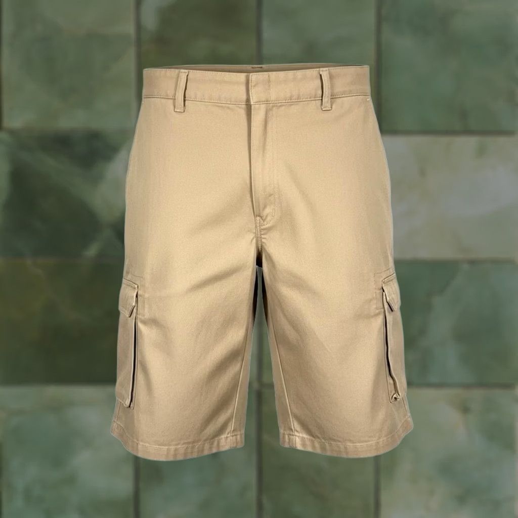 Dickies Dickies Shorts Mens 40 Beige Cargo Canvas 12 Inseam Pockets Regular Fit Stretch Zip Fly Alan Cargo Pocket Workwear Casual Size US 40 / EU 56 - 1 Thumbnail