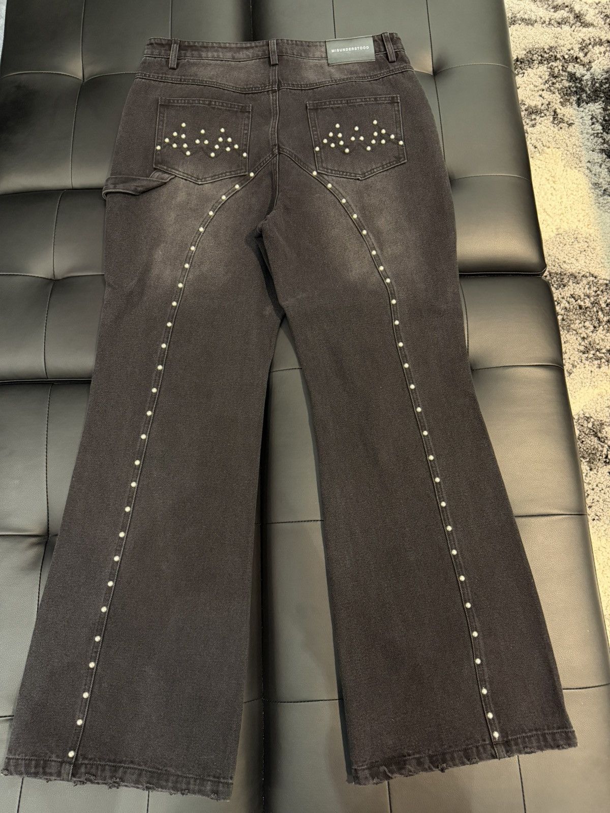 Misunderstood Size 36 - Misunderstood Bronco Black Denim Jeans Size US 36 / EU 52 - 4 Thumbnail
