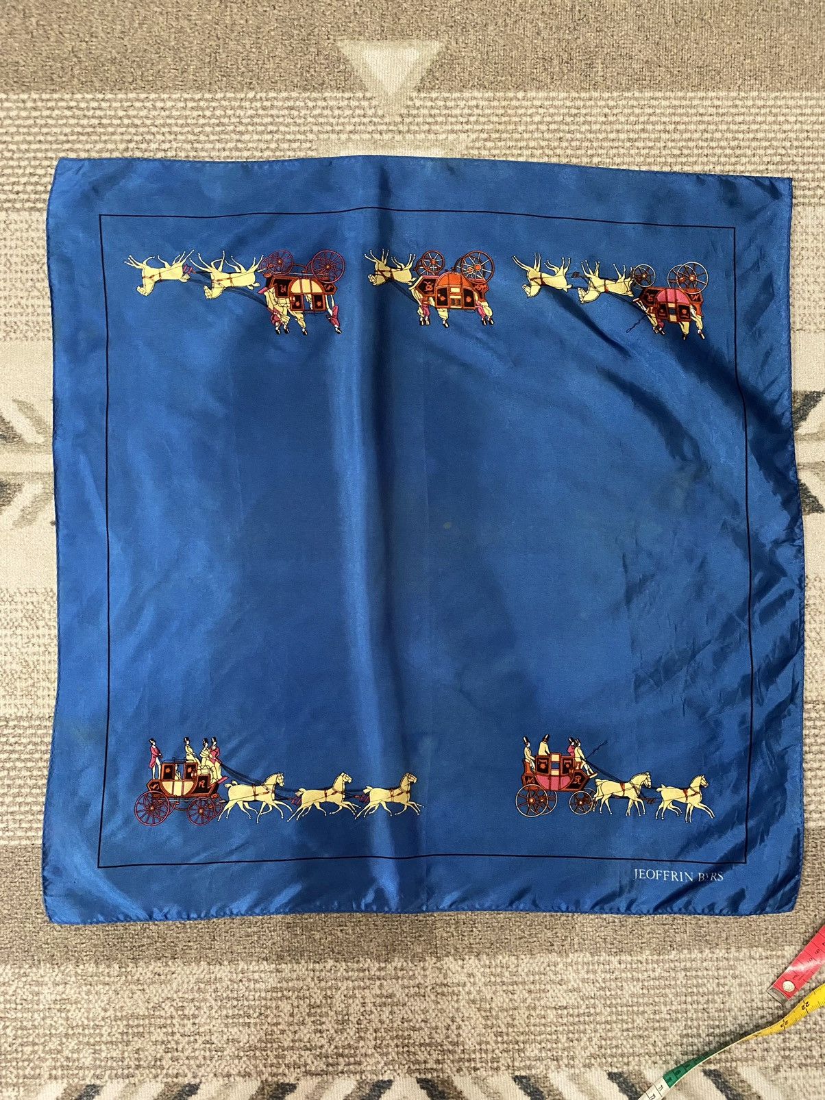 Vintage Vintage Jeoffrin Bars Scarves/Handkerchief’s/neckerchiefs Size ONE SIZE - 3 Thumbnail
