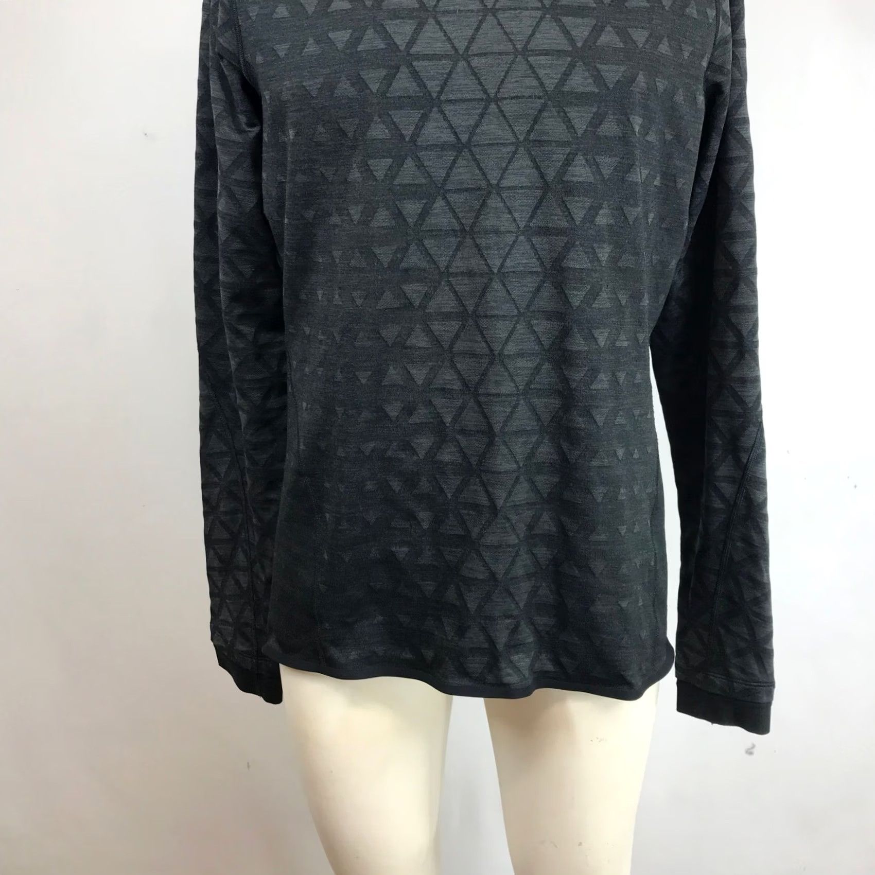 Nike Nike Pro Hoodie Geometric Triangle Scuba Pullover Mens L Charcoal Black Size US L / EU 52-54 / 3 - 3 Thumbnail