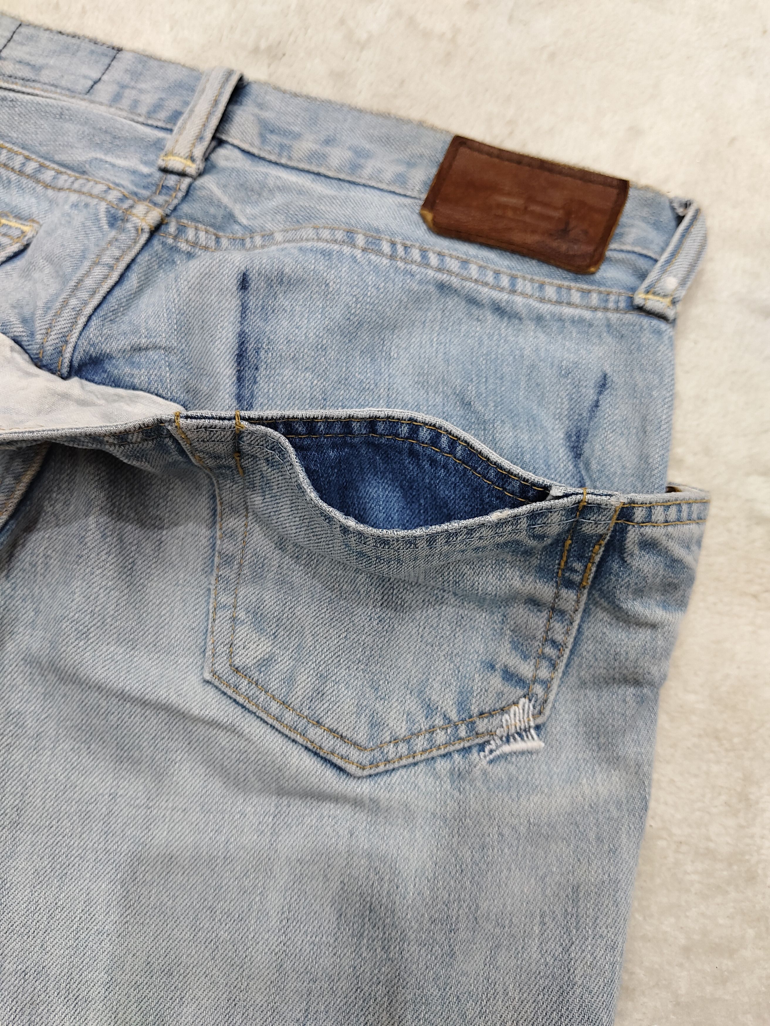 Japanese Brand SICK🇯🇵 Vtg Antgauge 🇯🇵Double Pocket Ripped Jeans Size 29" - 4 Thumbnail