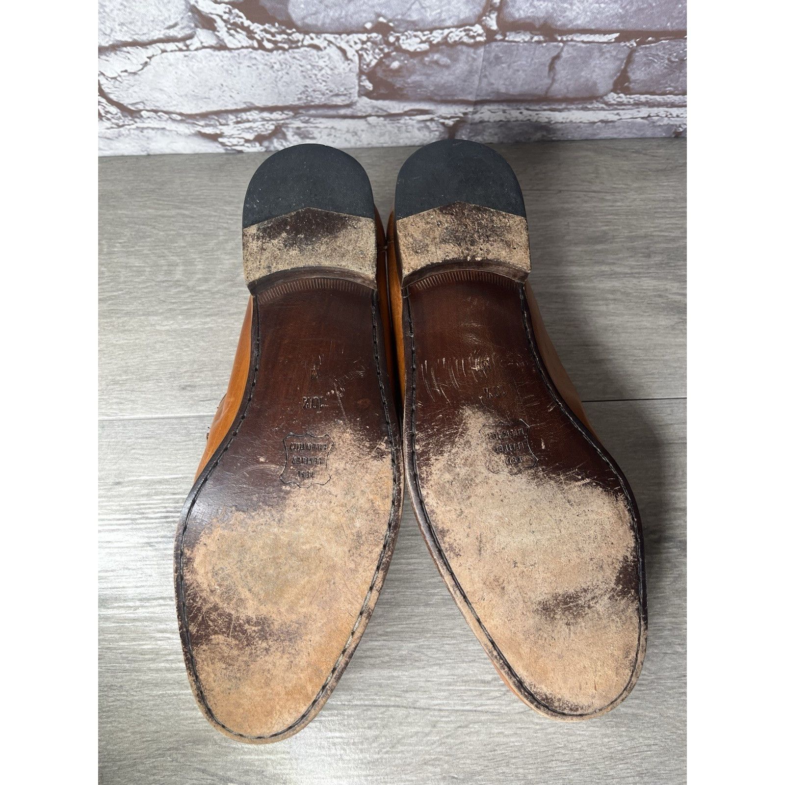 Hanover Hanover Brown Leather Kiltie Tassel VTG Loafers Dress Shoes Size US 10.5 / EU 43-44 - 24 Thumbnail