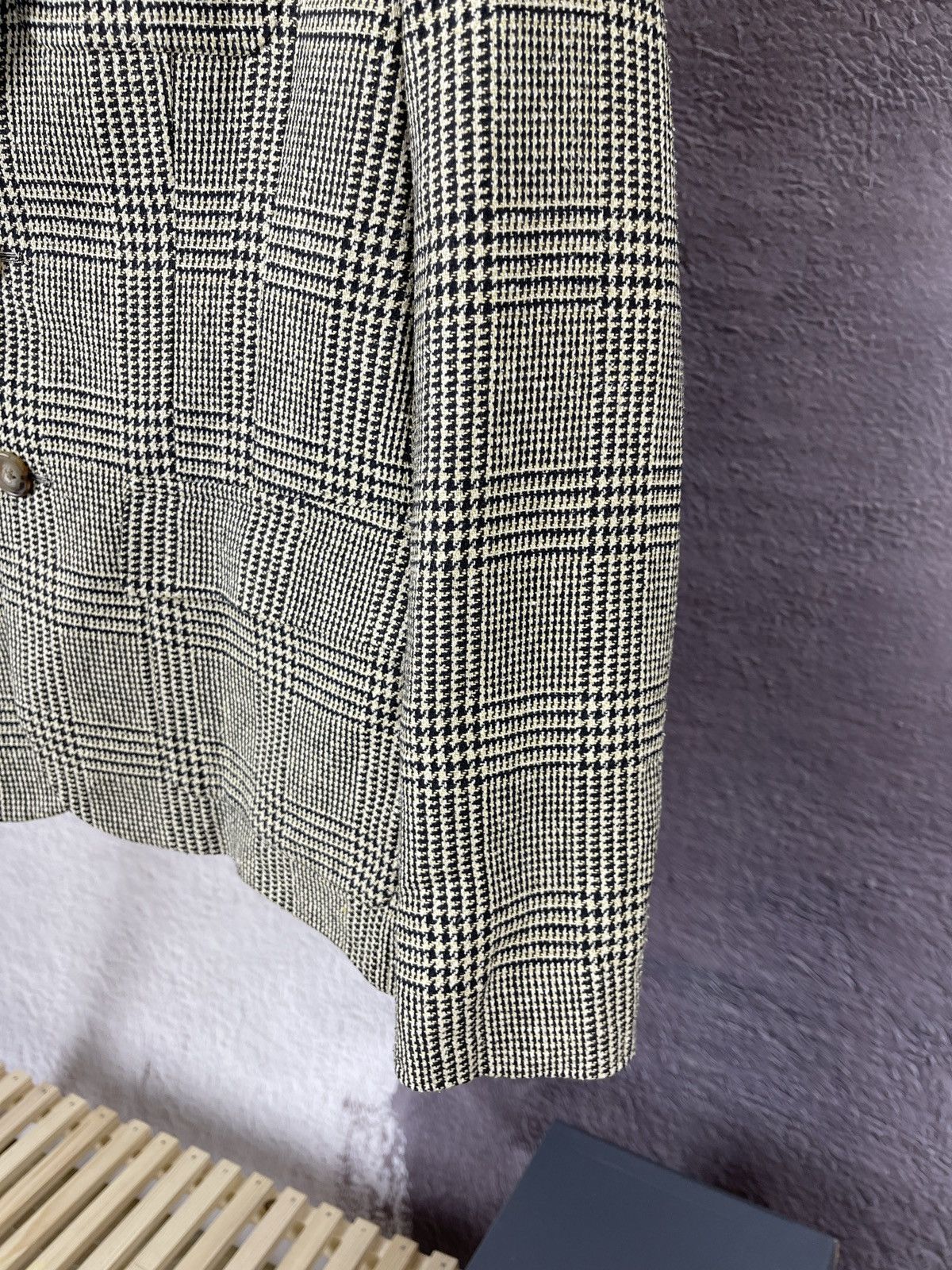 Polo Ralph Lauren Polo Ralph Lauren 100% Silk grey checkered blazer coat Size M / US 6-8 / IT 42-44 - 6 Thumbnail