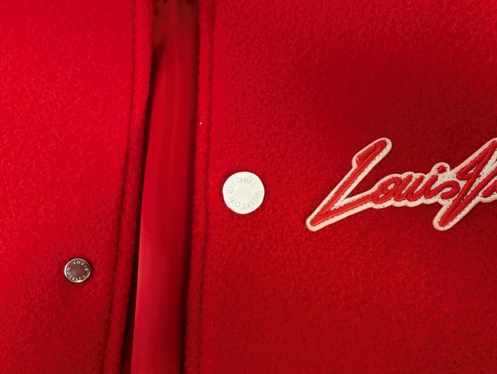 Louis Vuitton Louis Vuitton x Yayoi Kusama Flower Varsity Jacket in Red Size US L / EU 52-54 / 3 - 5 Thumbnail