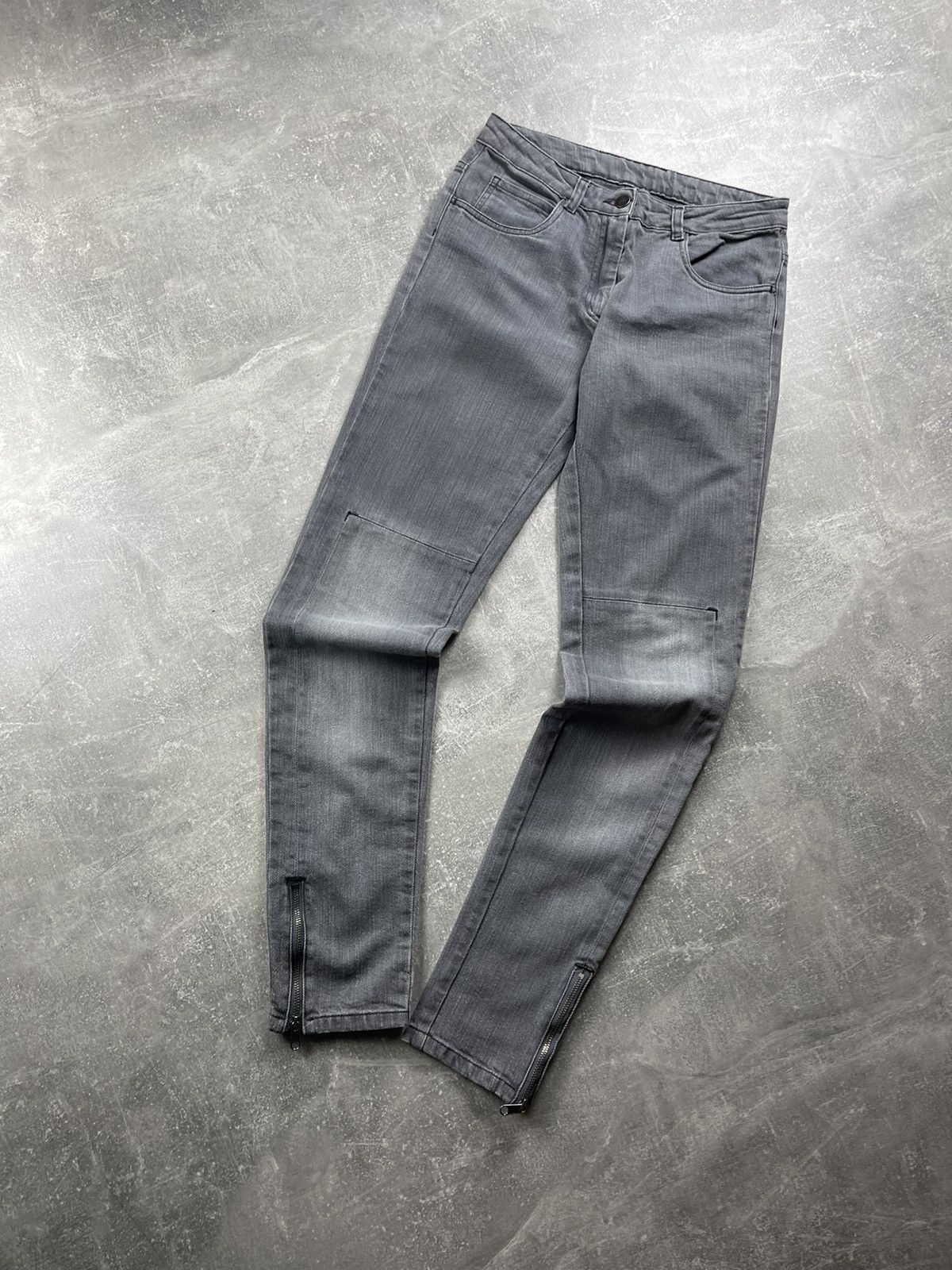 Maison Margiela MM6 Maison Martin Margiela Gray Slim Zip Ankle Jeans Size 28" / US 6 / IT 42 - 1 Thumbnail