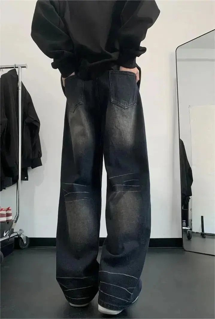 Japanese Brand Loose straight leg wide leg micro flared jeans Size US 32 / EU 48 - 5 Thumbnail