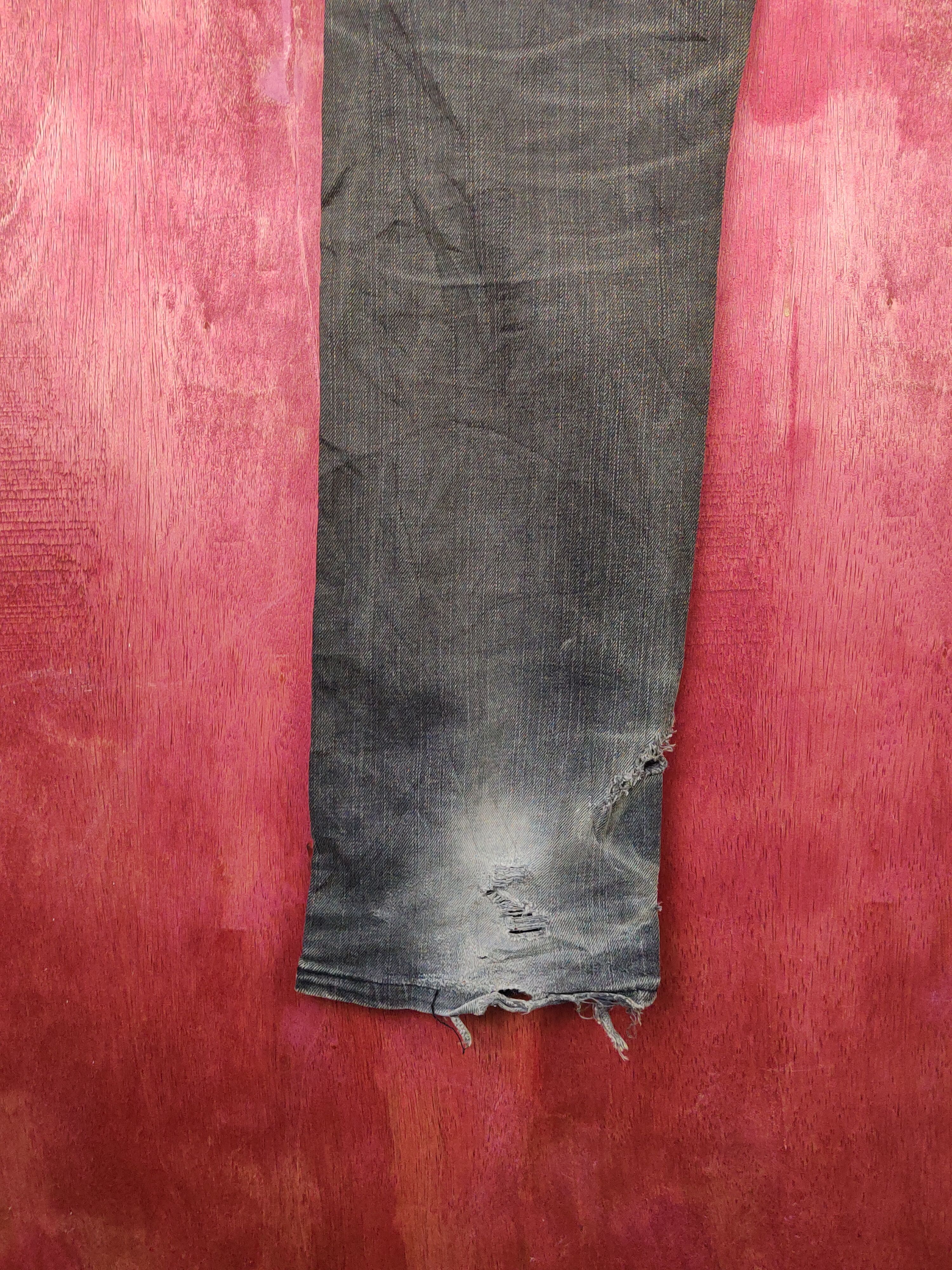 Japanese Brand Japanese Brand Black Faded Distressed Ripped Jeans #S1810 Size US 30 / EU 46 - 9 Thumbnail