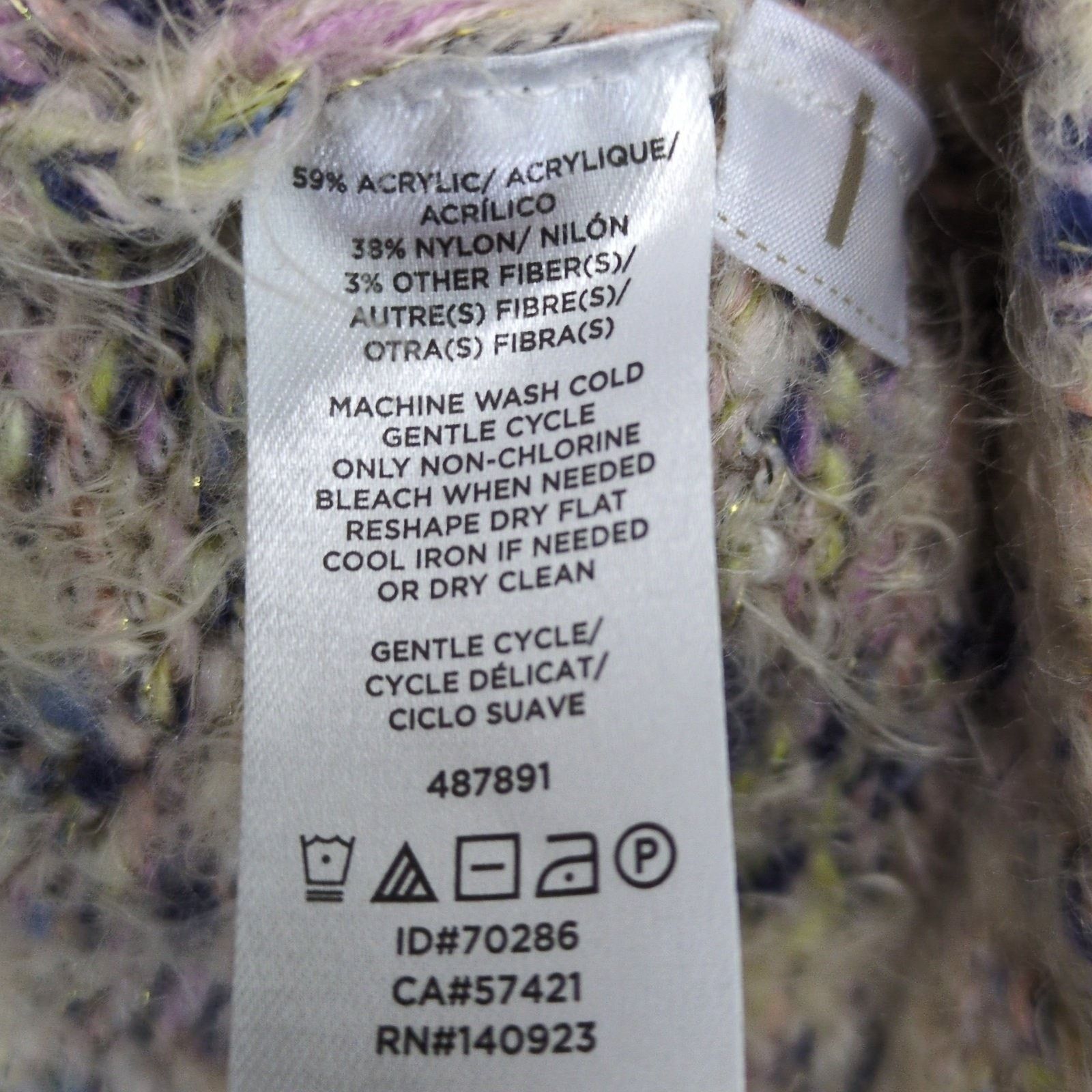 Lou & Grey Lou & Grey Womens XS Oversized Pink Multicolor Fuzzy Sweater Size XS / US 0-2 / IT 36-38 - 6 Thumbnail