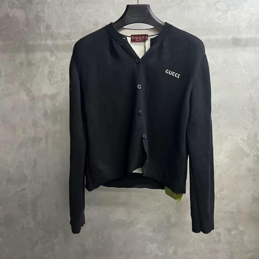 Gucci Gucci Black Wool Blend Jacquard Knit Sweater Size US XXL / EU 58 / 5 - 1 Thumbnail