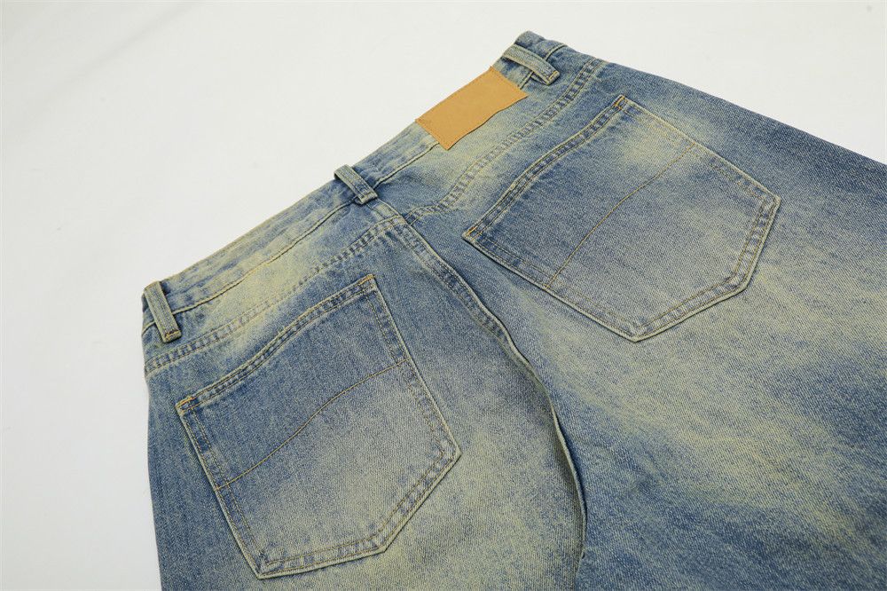 Vintage Men's American street straight tie-dye gradient washed jeans Size US 32 / EU 48 - 4 Thumbnail