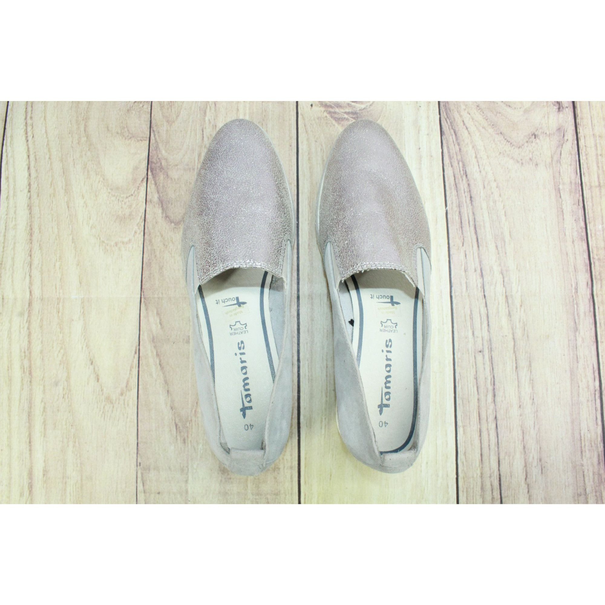 Other Tamaris Silver Leather Slip-On Loafers Women's Size 9.5 / 40 Size US 9.5 / IT 39.5 - 7 Thumbnail