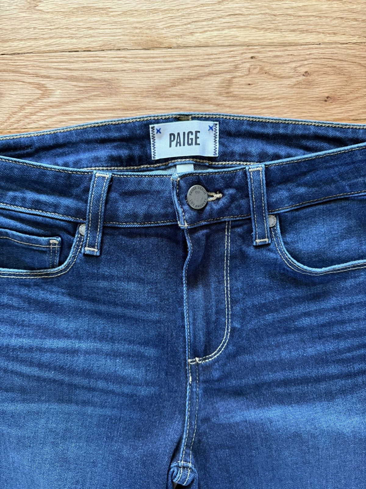 Paige Paige Verdugo Ankle Skinny Jeans “Devoted” 27 W Fringe Legs Size 27" / US 4 / IT 40 - 5 Thumbnail