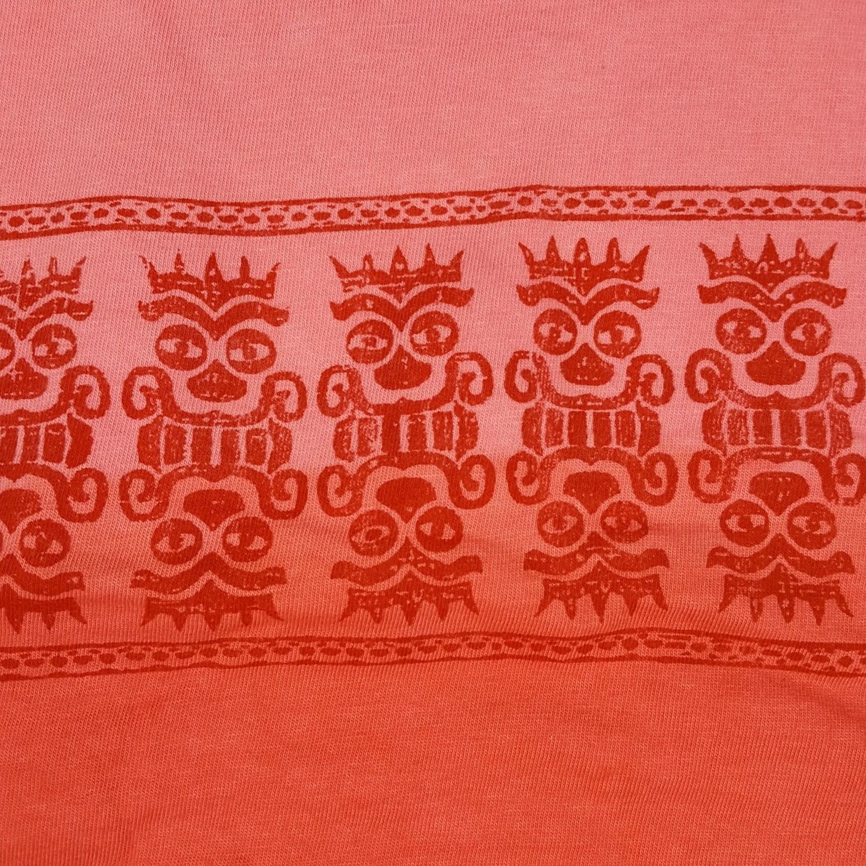 Vintage VTG 90s Pink Tribal Tie-Dye Men's XL Hawaiian Aztec T Shirt Size US XL / EU 56 / 4 - 3 Thumbnail
