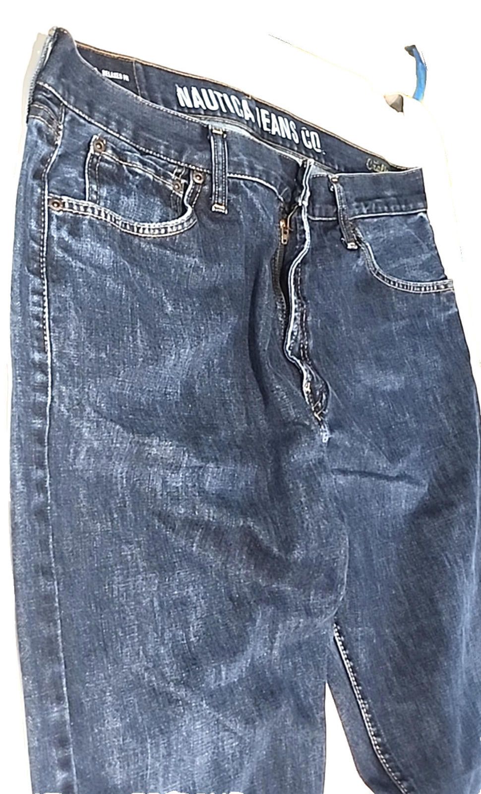 Nautica Nautica Blue Jeans Straight Relaxed Classic Actual 38Wx30L Size US 38 / EU 54 - 5 Thumbnail