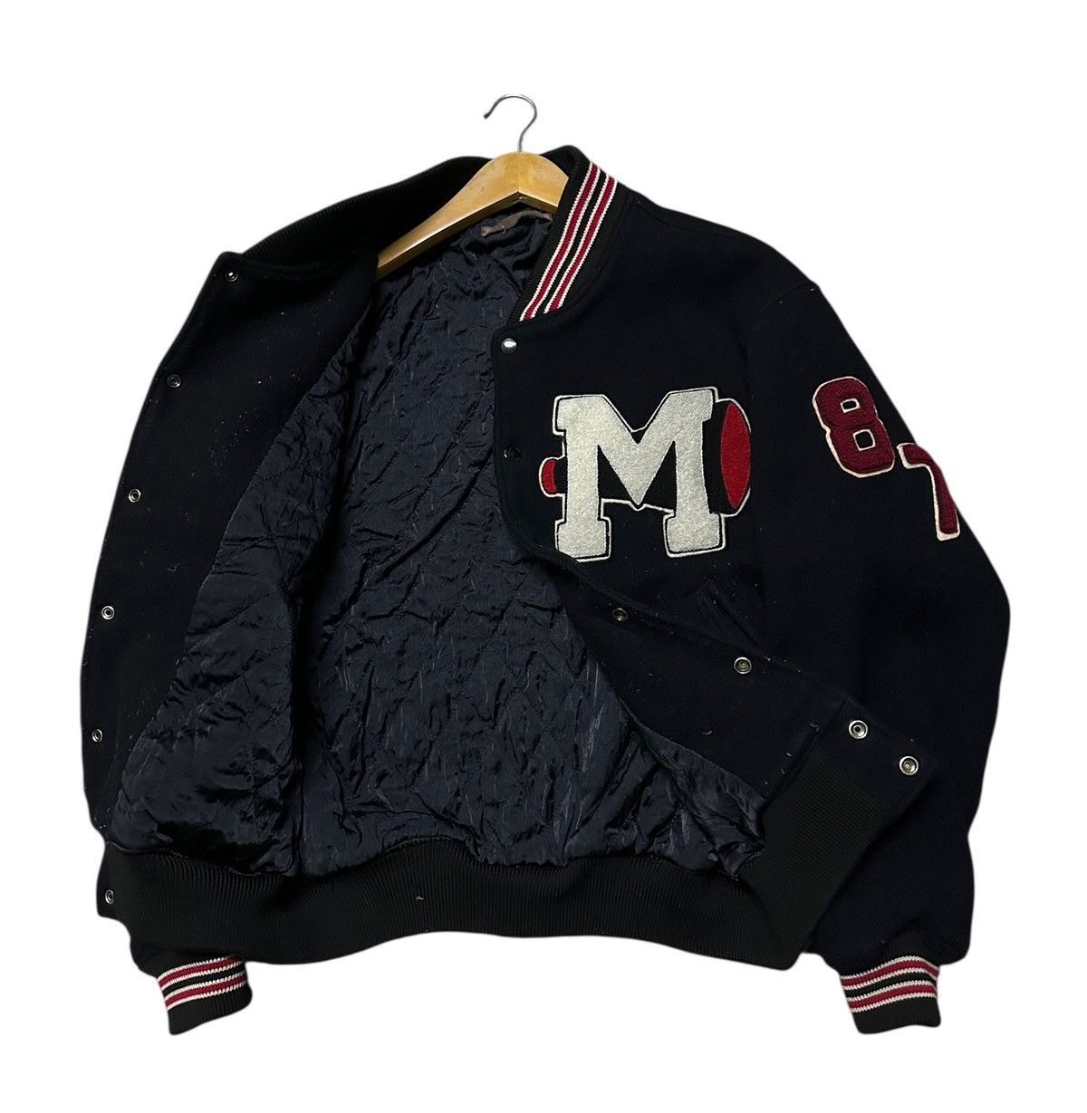 BIGI Vintage 90s Men Bigi wool varsity jacket Size US L / EU 52-54 / 3 - 4 Thumbnail