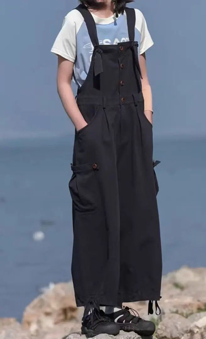Japanese Brand × Jean Japanese Vintage Large Pocket Harajuku Dungarees Size 28" / US 6 / IT 42 - 1 Thumbnail