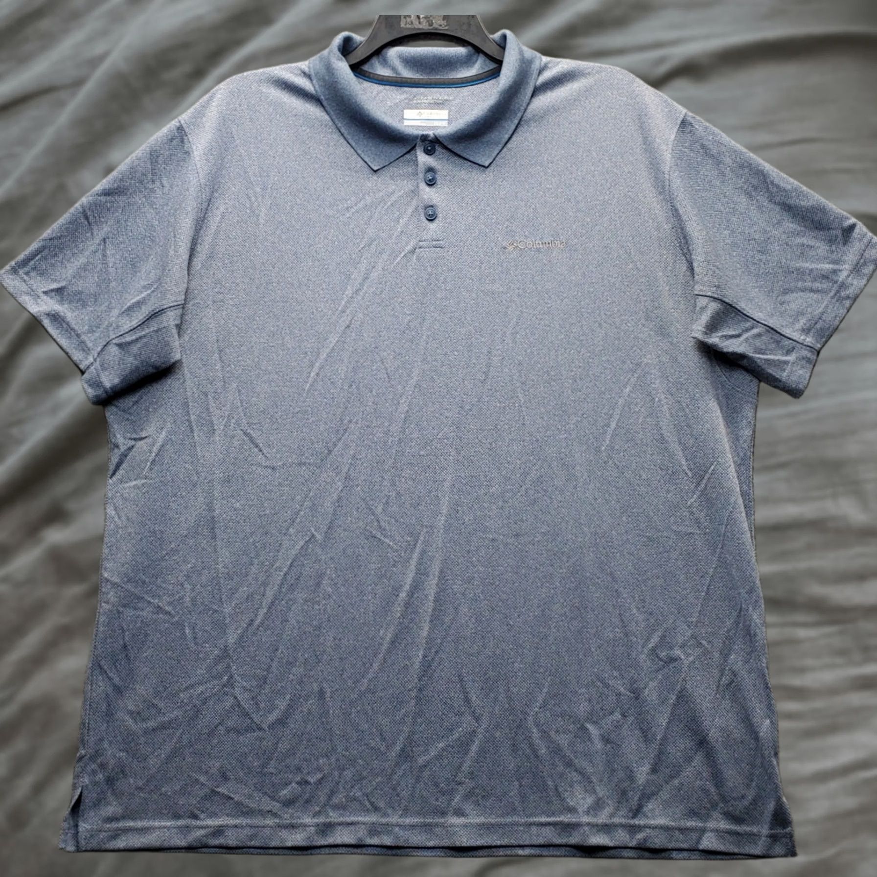 Vintage Columbia Polo Shirt Mens 2X Blue Omni-Shade Sun Protection Short Sleeve Collared Shirt Size US XXL / EU 58 / 5 - 1 Thumbnail