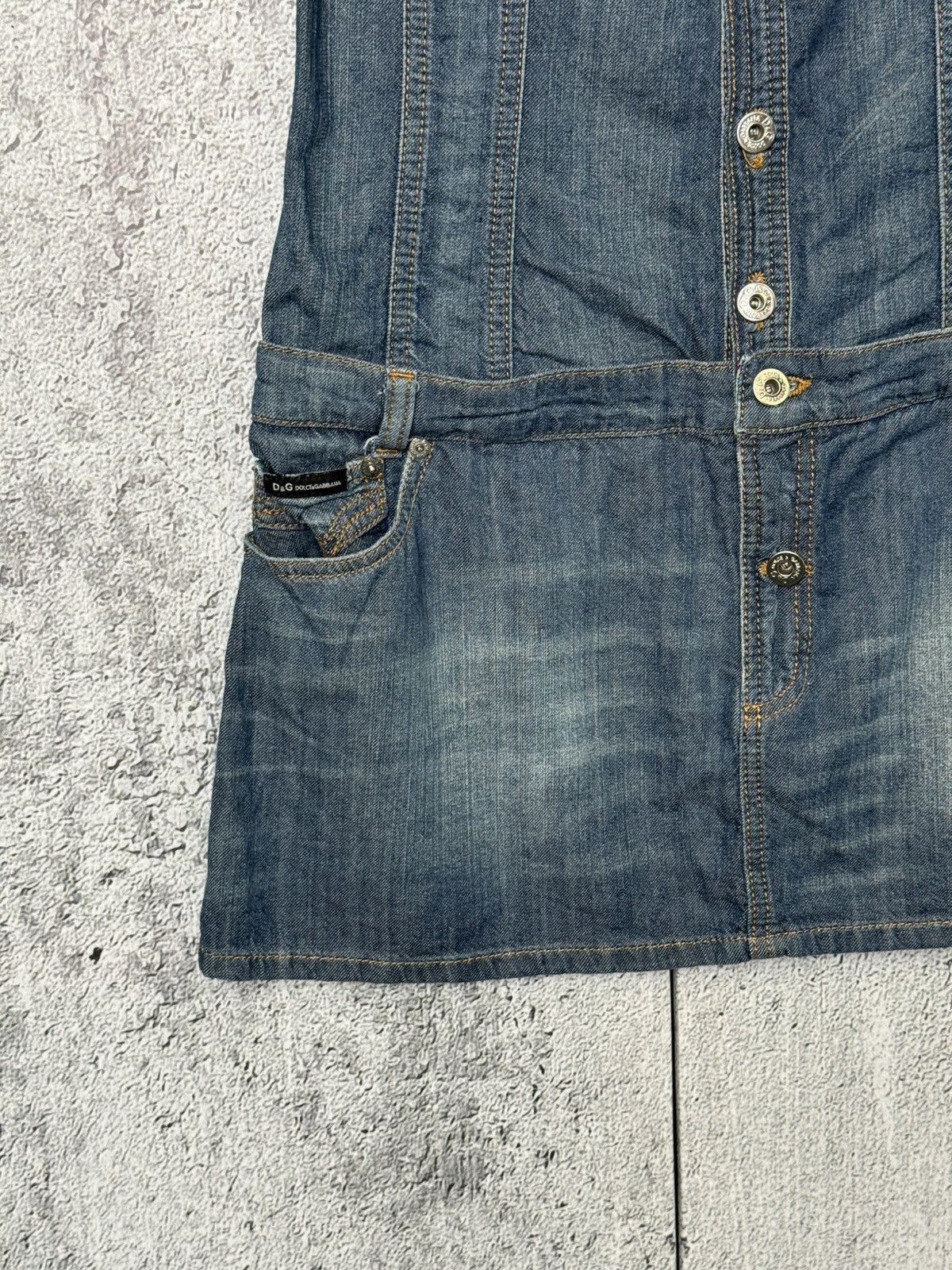 Dolce & Gabbana Dolce & Gabbana Denim Sleeveless Dress Button Front Jens D&G Size M / US 6-8 / IT 42-44 - 9 Thumbnail