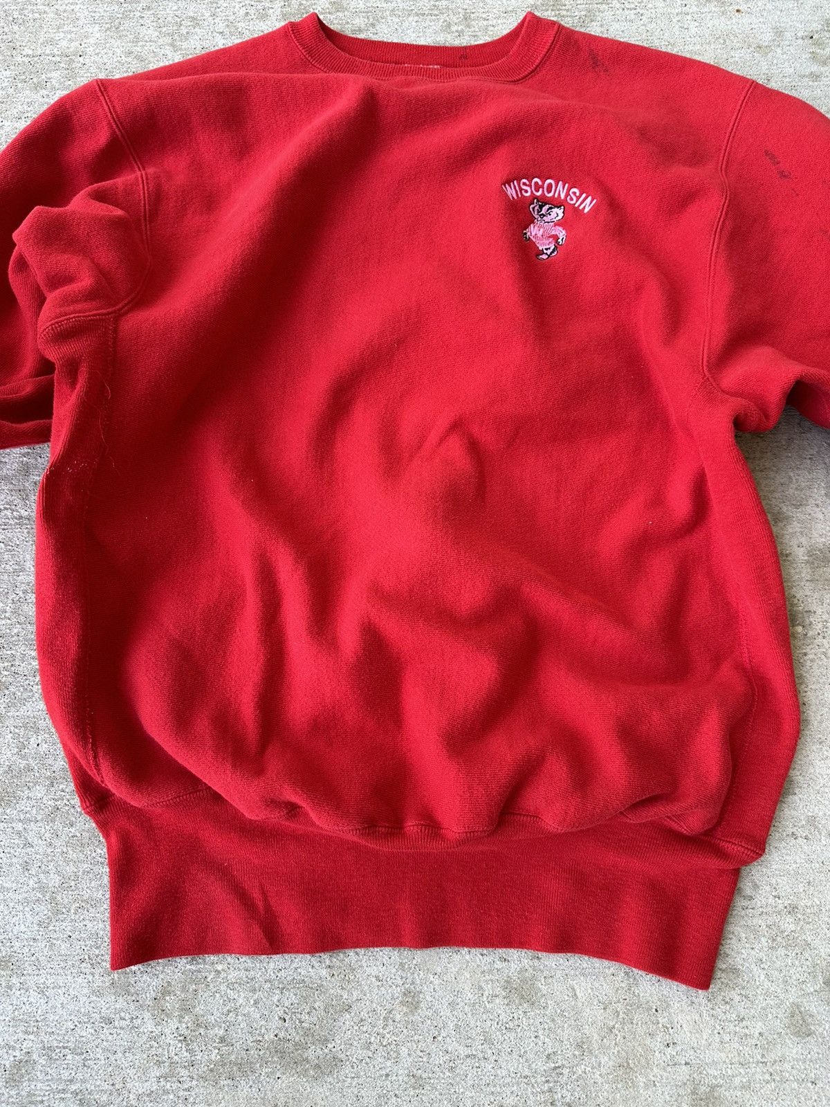 Vintage 90s Wisconsin Badgers Champion Reverse Weave Sweatshirt Size US XL / EU 56 / 4 - 3 Thumbnail