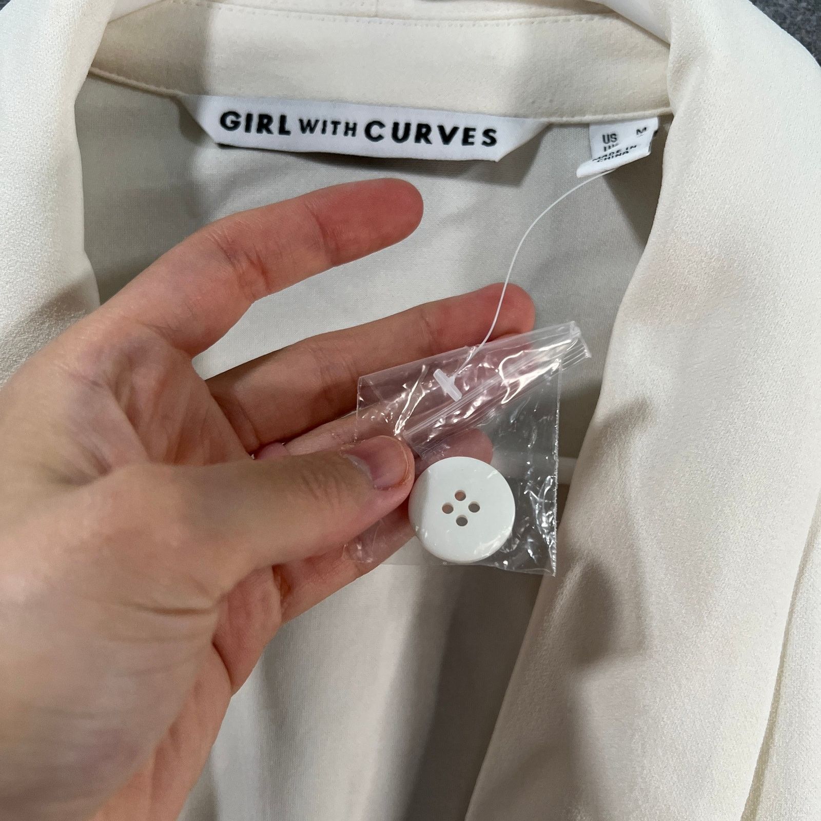 Other Girl With Curves Womens Cardigan Bi-Stretch Blazer Ivory Size M / US 6-8 / IT 42-44 - 4 Thumbnail