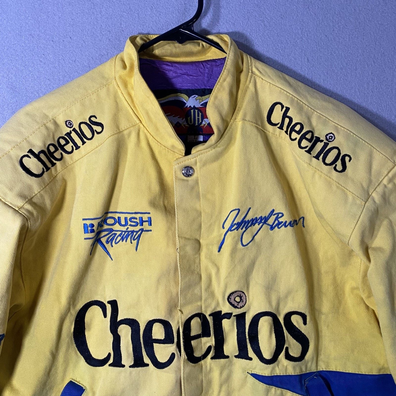 JH Design Vintage Cheerios Racing Johnny Benson Jacket Coat USA Large Size US L / EU 52-54 / 3 - 2 Thumbnail